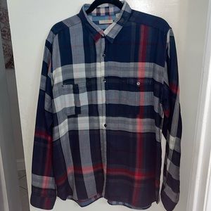 MENS BURBERRY VINTAGE LONG SLEEVE SHIRT SIZE XL